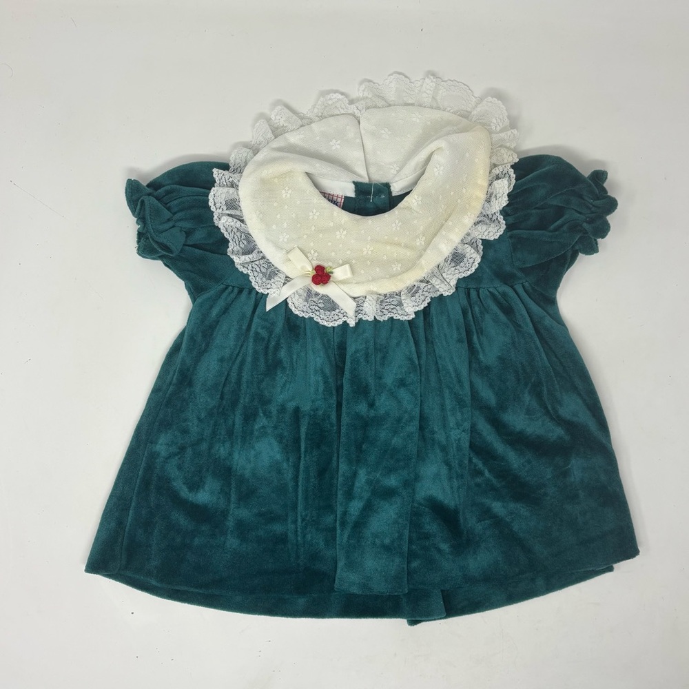 Baby Girl’s Vintage New York Kids Holiday Christmas Lace Dress Size 9 Months